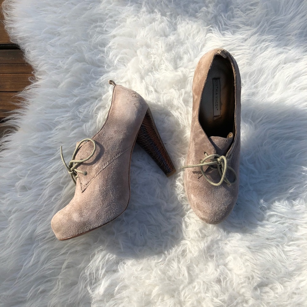 Cynthia Vincent Dayton High Heel Oxford Booties